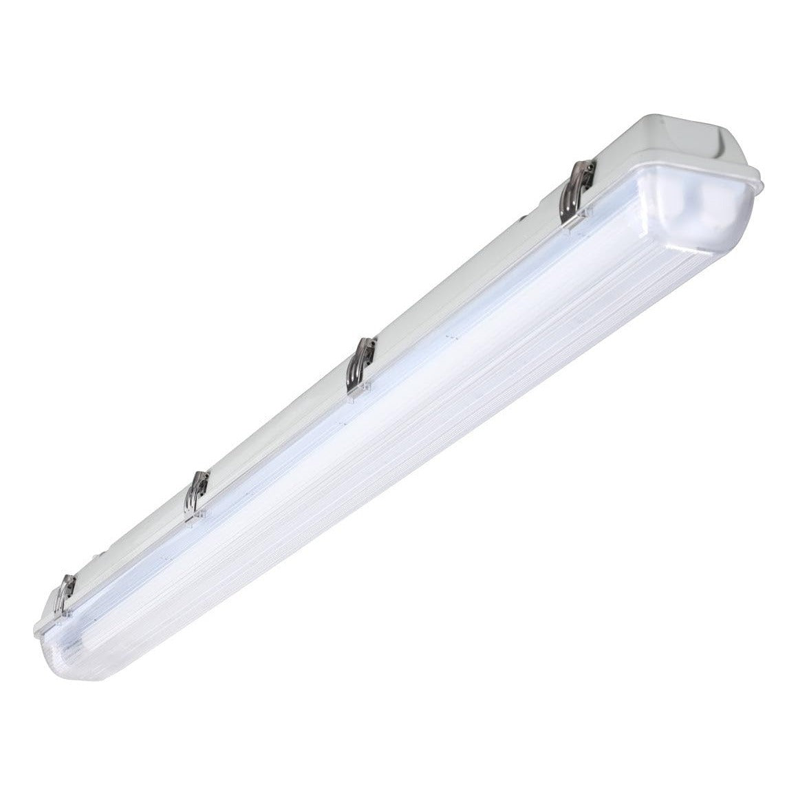4-Foot 2-Tube T8 Vapor Tight Fixture - G13 Sockets, IP65 - Gray