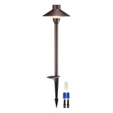 Hat-Shade LED Path Light with G4 Bulb - 3000K - Oil Rubbed Bronze
