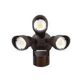 Tri-Head Security Light w/ Motion Sensor - Selectable 3CCT - 35W