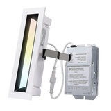 Recessed LED Linear Downlight - 5CCT Polarized Wall Wash - CRI90 500lm 8W - White