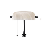 Decorative Task Lamp - Amber Glass Shade - 60W Max - Yellow Finish