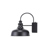 Gooseneck Light - Built-in GFCI Outlet - 60W Max - Black