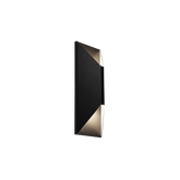 Architectural LED Wall Sconce - 5CCT Selectable - 1600lm IP65 - Black Prism™