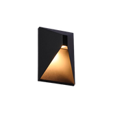 Architectural LED Wall Light - 5CCT Selectable - 840lm 12W IP65 - Black - Prism Peak