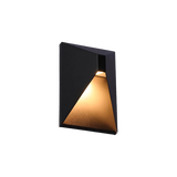 Architectural LED Wall Light - 5CCT Selectable - 840lm 12W IP65 - Black - Prism Peak