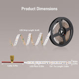 LEONLITE Warm Dim LED Tape Light, 16.4ft, UL Listed