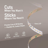 LEONLITE Warm Dim LED Tape Light, 16.4ft, UL Listed