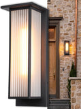 Outdoor LED Wall Light - Architectural Geometric Design - 800lm IP54 - Black Zen™ Stripe