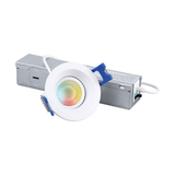 Adjustable Gimbal LED Downlight - 5CCT Selectable - CRI90 480lm - White