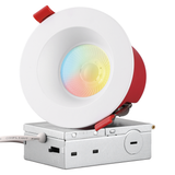 Deep Recessed LED Downlight - 2-Hour Fire-Rated Anti-Glare - 5CCT Selectable CRI90 1000lm - White