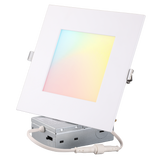 Square Fire-Rated LED Downlight - 5CCT Selectable - CRI90+ 800-1100lm - White