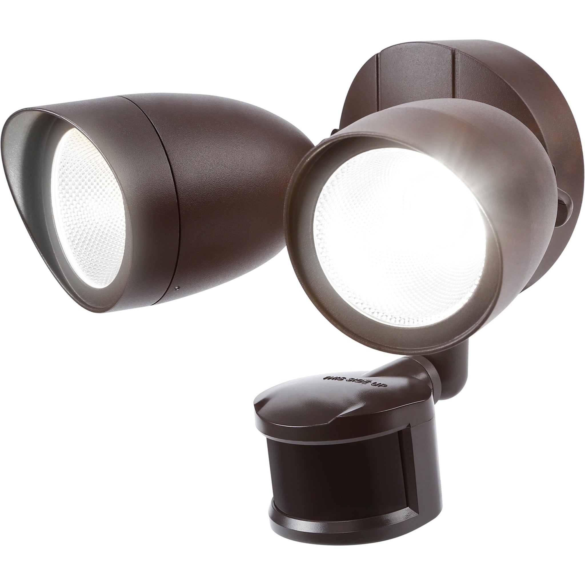 Dual-Head Security Light w/ Motion Sensor - 20W - 1,400 Lumens - Bronze