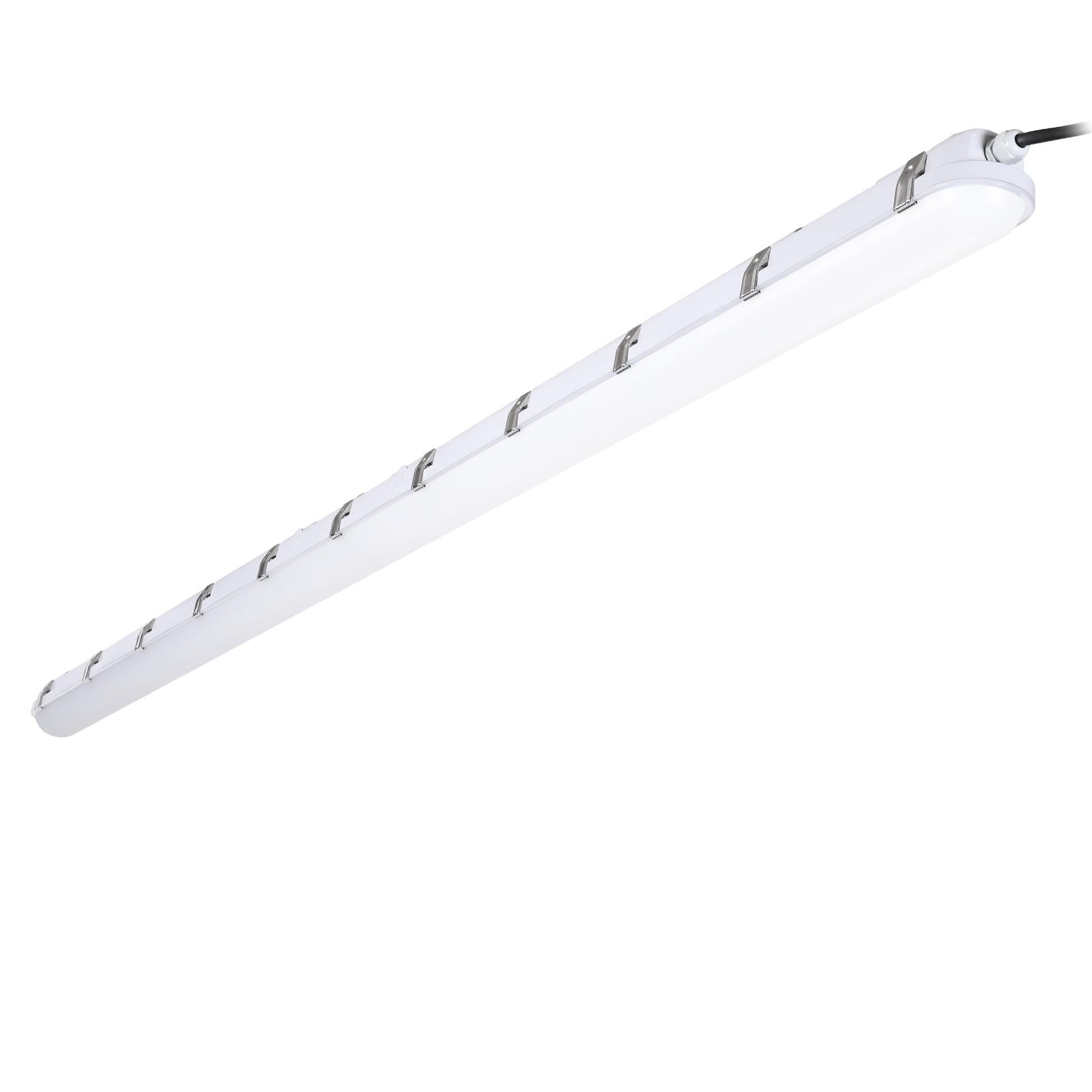 8-Foot LED Vapor Tight Linear Light - 3CCT and Wattage Selectable - 80/100/120W Up to 15000 Lumens - Gray