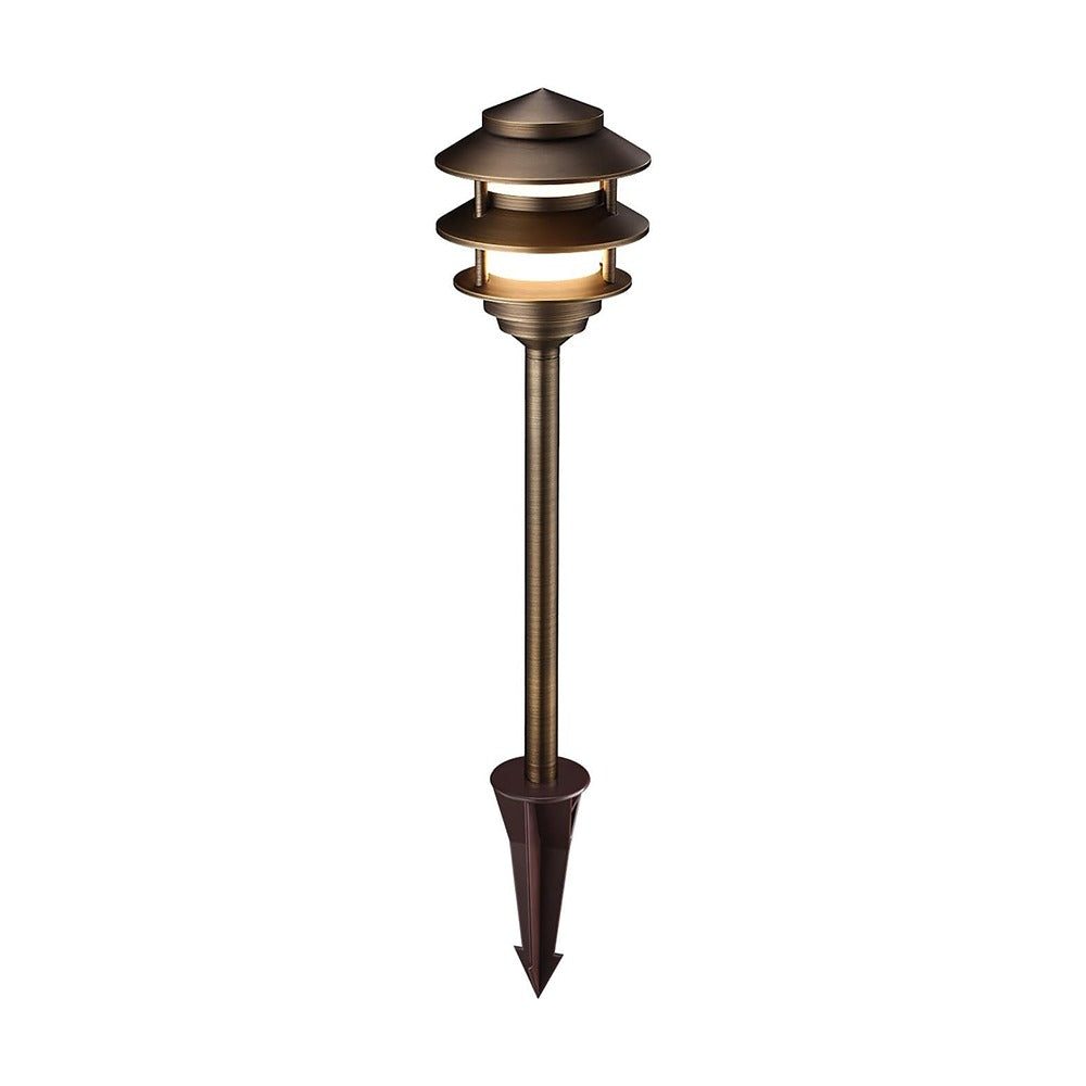 3-Tier Pagoda LED Path Light - 5CCT - Oil Rubbed Bronze