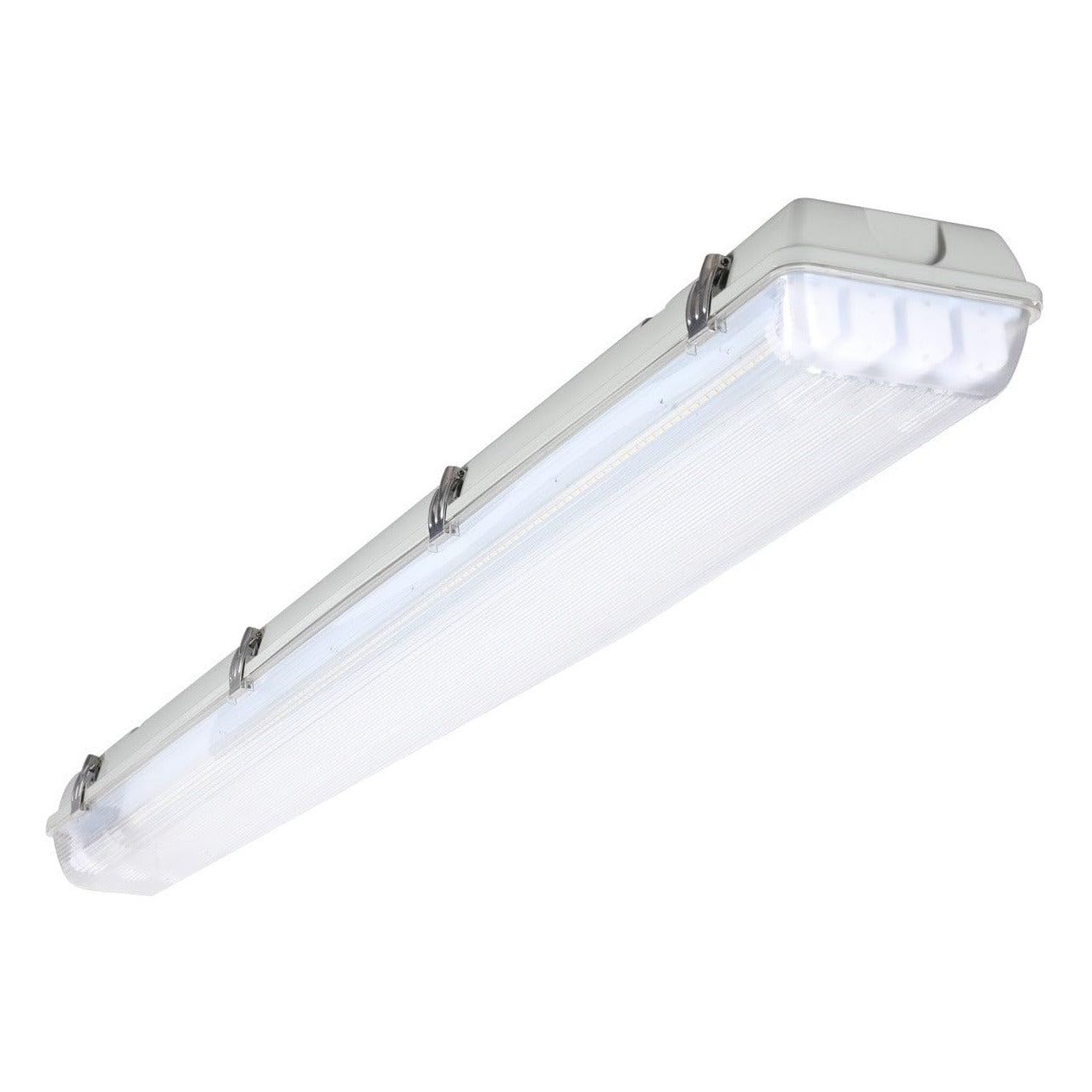 4-Foot 4-Tube T8 Vapor Tight Fixture - G13 Sockets, IP65 - Gray
