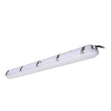 4-Foot LED Vapor Tight Linear Light - 90-Minute Emergency Backup - 50/60/70W 3CCT - Gray