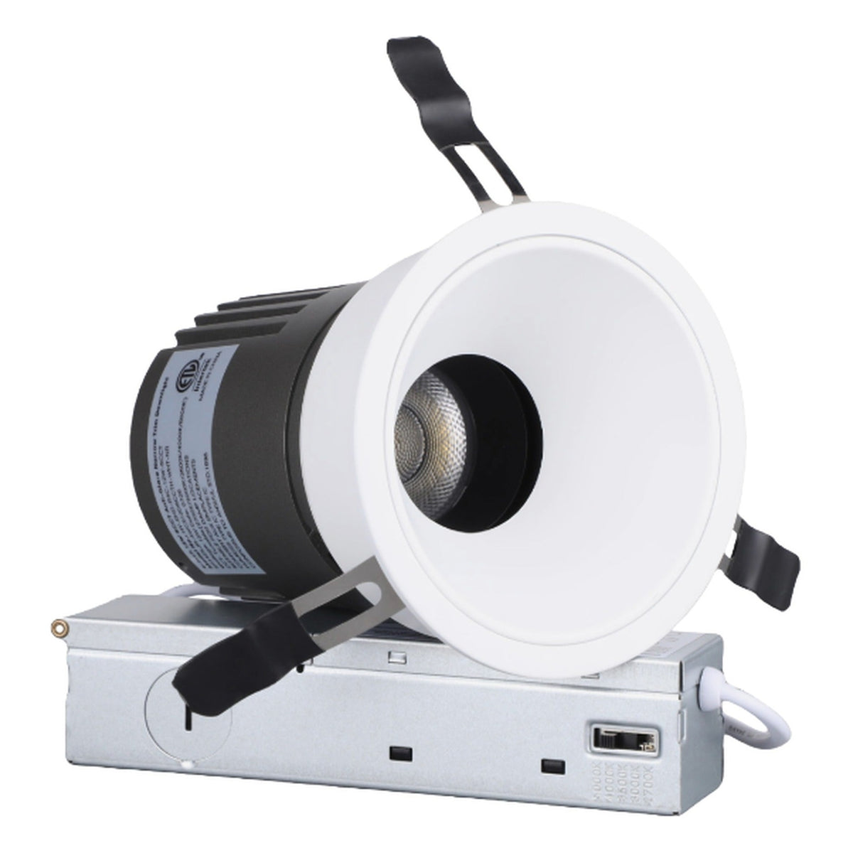 4-Inch Narrow-Trim Deep Anti-Glare LED Downlight - 5CCT Selectable - 12W - White