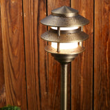3-Tier Pagoda LED Path Light - 5CCT - Oil Rubbed Bronze