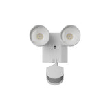 Dual-Head Security Light w/ Motion Sensor and GFCI Outlets - 30W - 2,800 Lumens