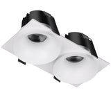 3" Trimless Semi-Recessed LED Downlight - 5CCT Selectable - 12W 780lm CRI90 - White