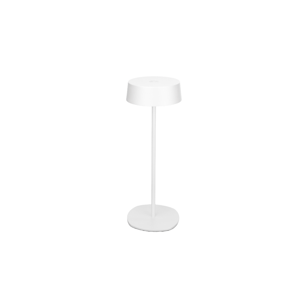 Cordless LED Table Lamp - Rechargeable Portable Design - 2700K 240lm - White LumaHalo Pearl