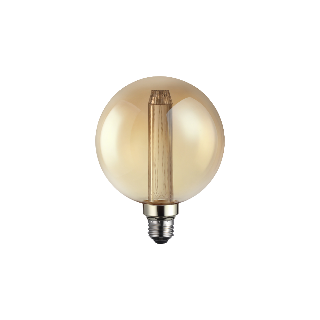 Decorative LED Globe Bulb - 2200K Extra Warm - 3.5W 120lm CRI80+ - Amber Glass