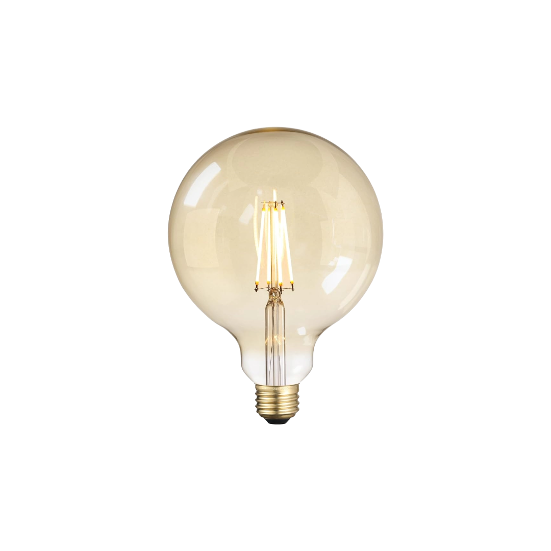 LED Filament Globe Bulb - 300° Beam Angle - 650lm 2500K 9W - Amber