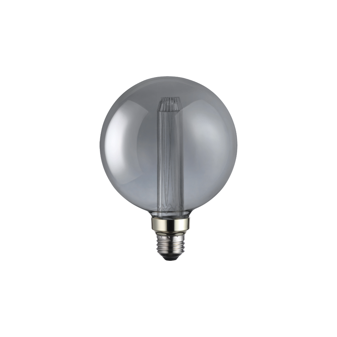 Decorative LED Globe Bulb - 2200K Warm Amber - CRI80+ 60lm - Smoke Gray Glass