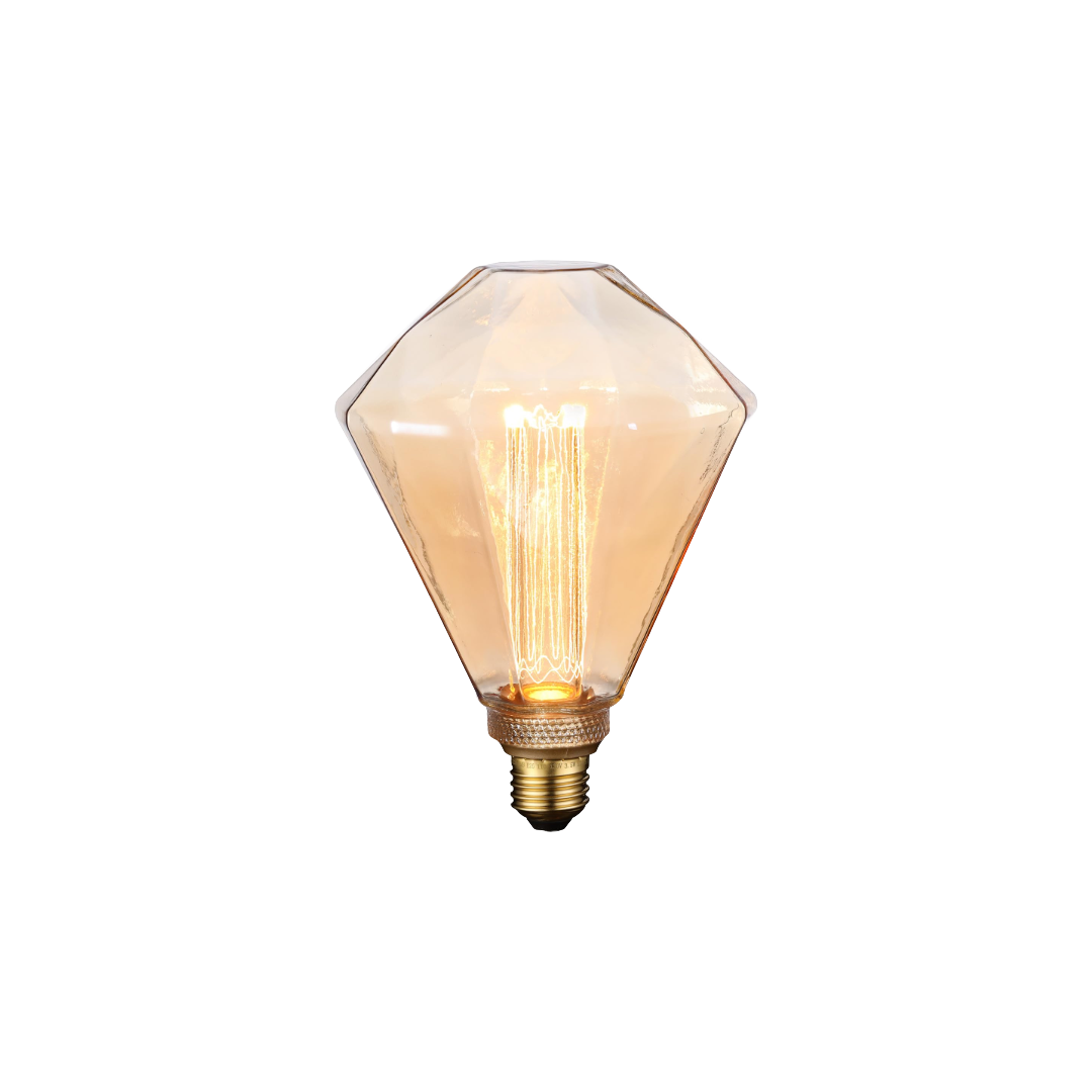 Decorative LED Bulb - Globe Prism - 2000K Amber - 3.5W
