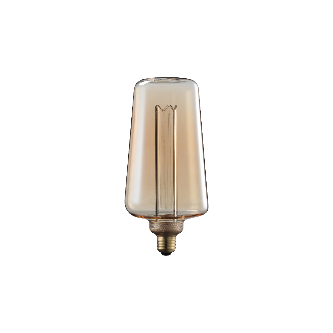 Decorative LED Bulb - 330° Wide Beam - 2000K Amber - GeoLume TallHex