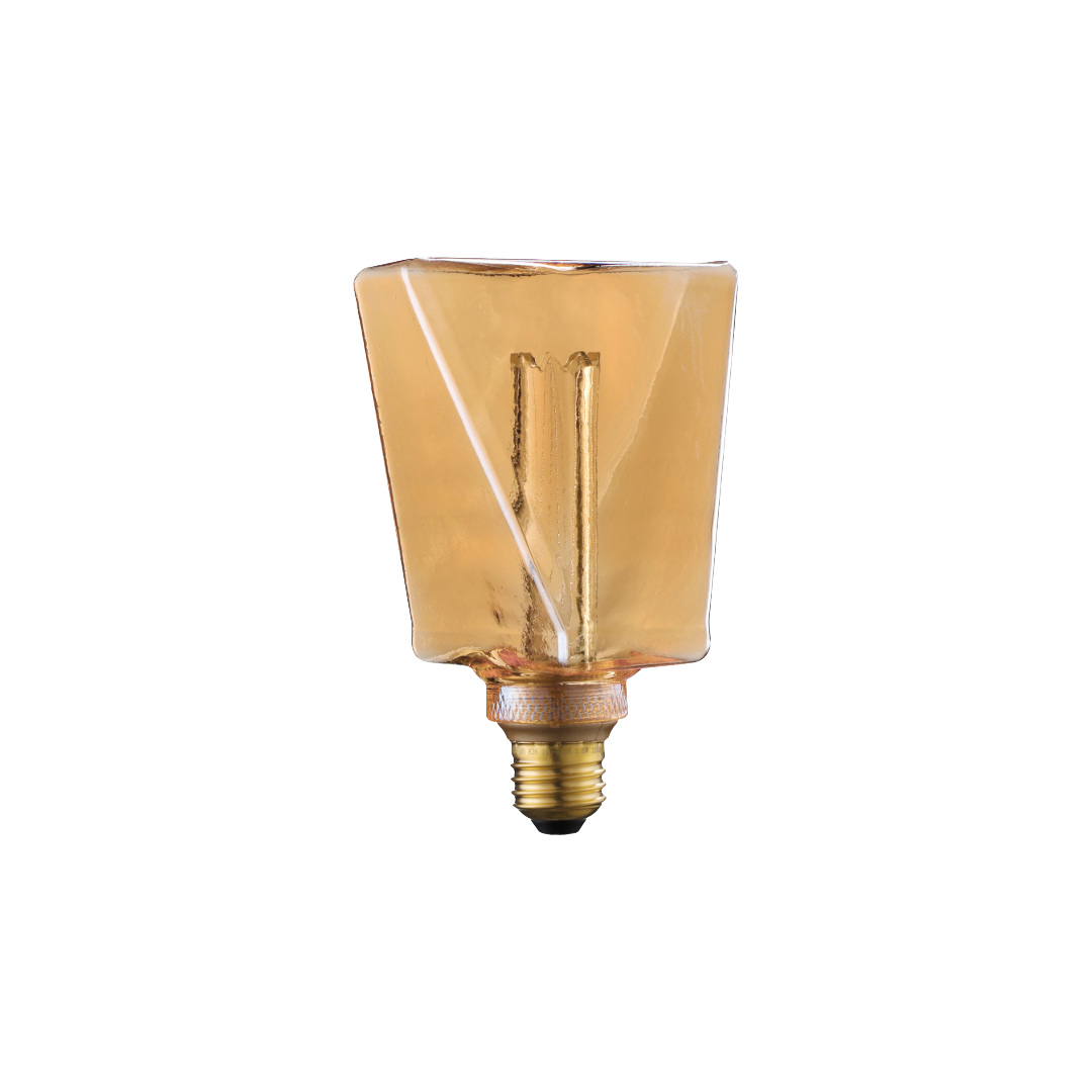 Decorative LED Bulb - GeoLume IceCube - 2000K Amber - 3.5W