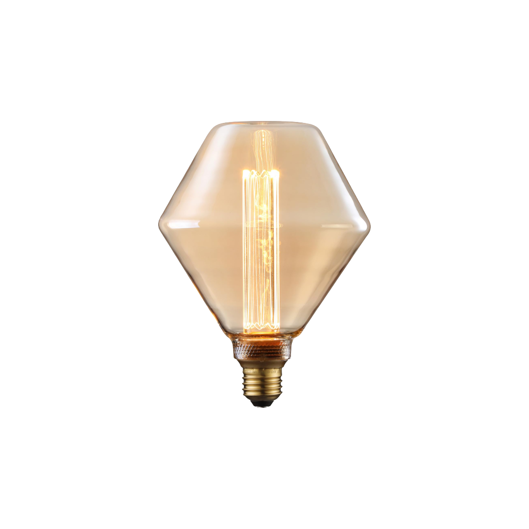 Decorative LED Bulb - GeoLume SharpGem - 2000K - Amber Finish