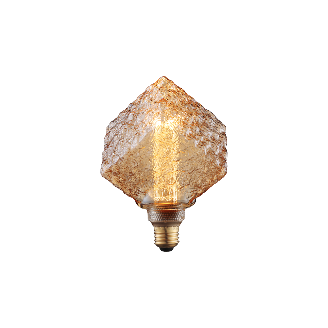 Decorative LED Bulb - 330 Degree Beam Angle - 2000K Amber - GeoLume CrystalMist
