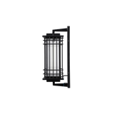 Outdoor LED Cube Light - Handcrafted Iron Design - 60W 800lm - Black