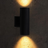 Architectural Cylinder LED Light - Up and Down Lighting - 40-75W Max - Black