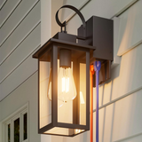 Outdoor LED Lantern - 360° Beam Angle - Wet Location 60W Max - Black Pavilion™ Cube
