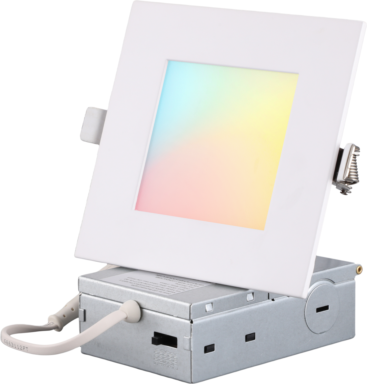 Square Fire-Rated LED Downlight - 5CCT Selectable - CRI90+ 800-1100lm - White