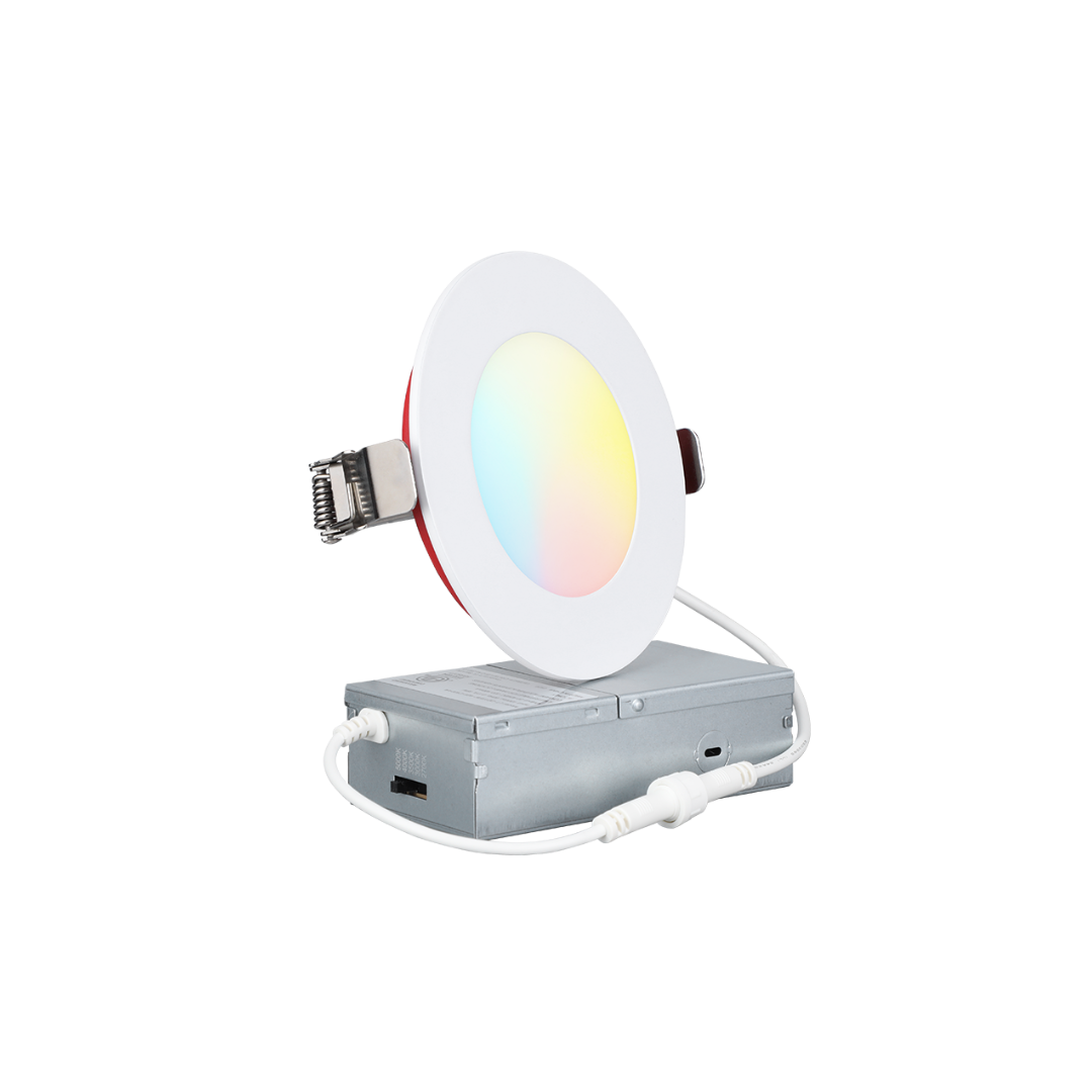 Fire-Rated LED Flat Downlight - 5CCT Selectable - 10W/15W CRI90+ - White