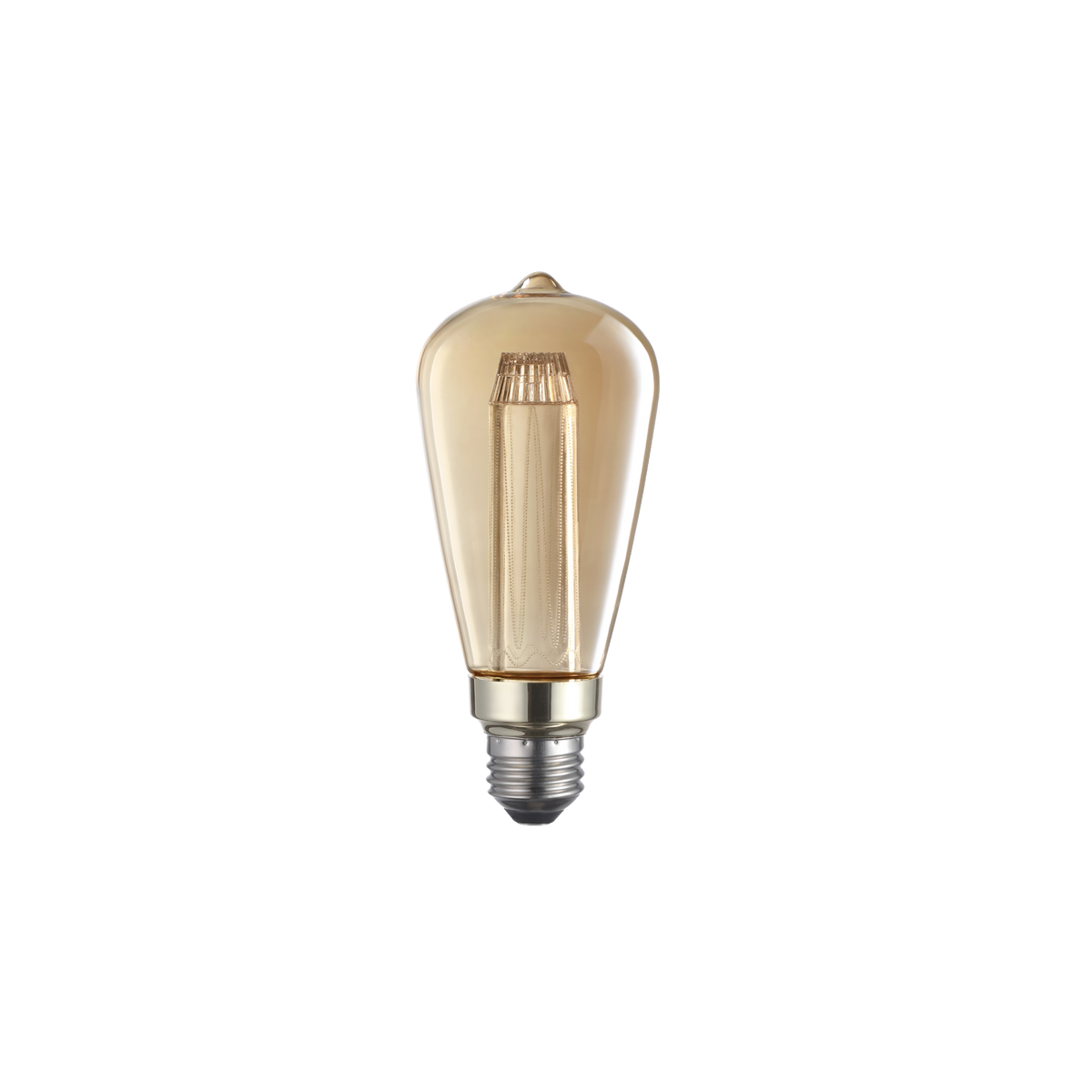 Decorative LED Bulb - SpiralGlow Filament - 2000K 3W - Amber Glass