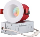 Deep Recessed LED Downlight - 2-Hour Fire-Rated Anti-Glare - 5CCT Selectable CRI90 1000lm - White