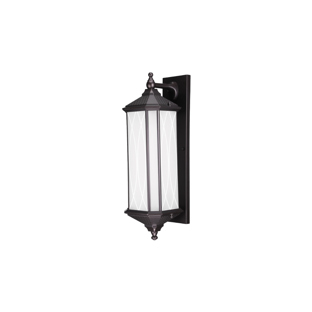 Residential Outdoor Lantern - Intricate Iron Metalwork - 60W 800 Lumens - Black Nixie™Etch