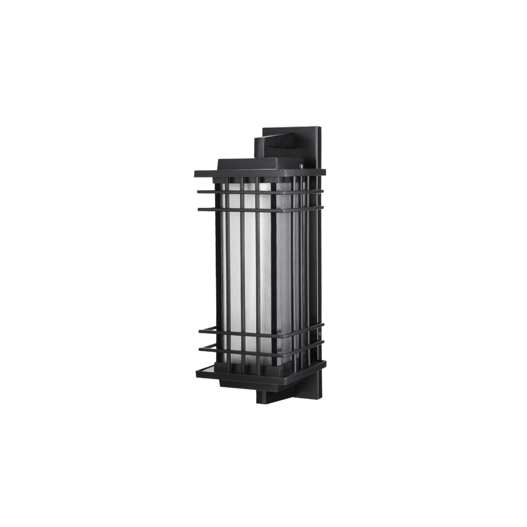 Outdoor LED Cube Light - Handcrafted Iron Design - 60W 800lm - Black