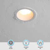 Trimless LED Recessed Downlight - 5CCT Selectable - CRI90 600-950lm - White