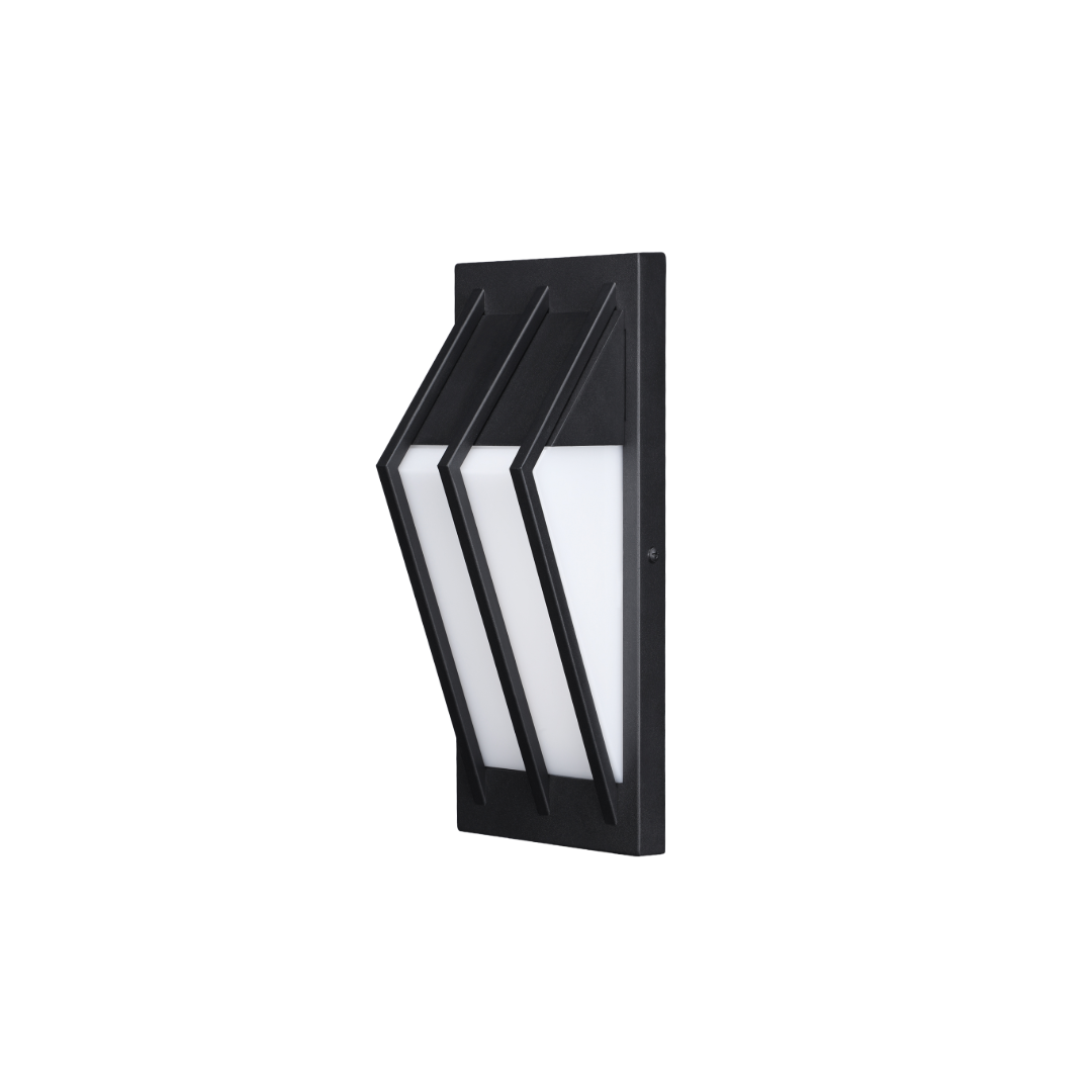 Outdoor LED Wall Light - 3000K Warm White - 9W 718lm - Zen™ Triad Black