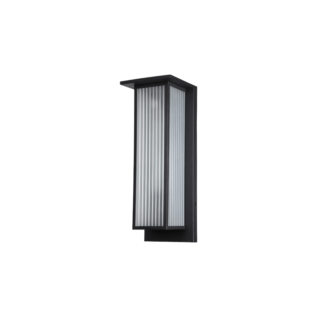 Outdoor LED Wall Light - Architectural Geometric Design - 800lm IP54 - Black Zen™ Stripe