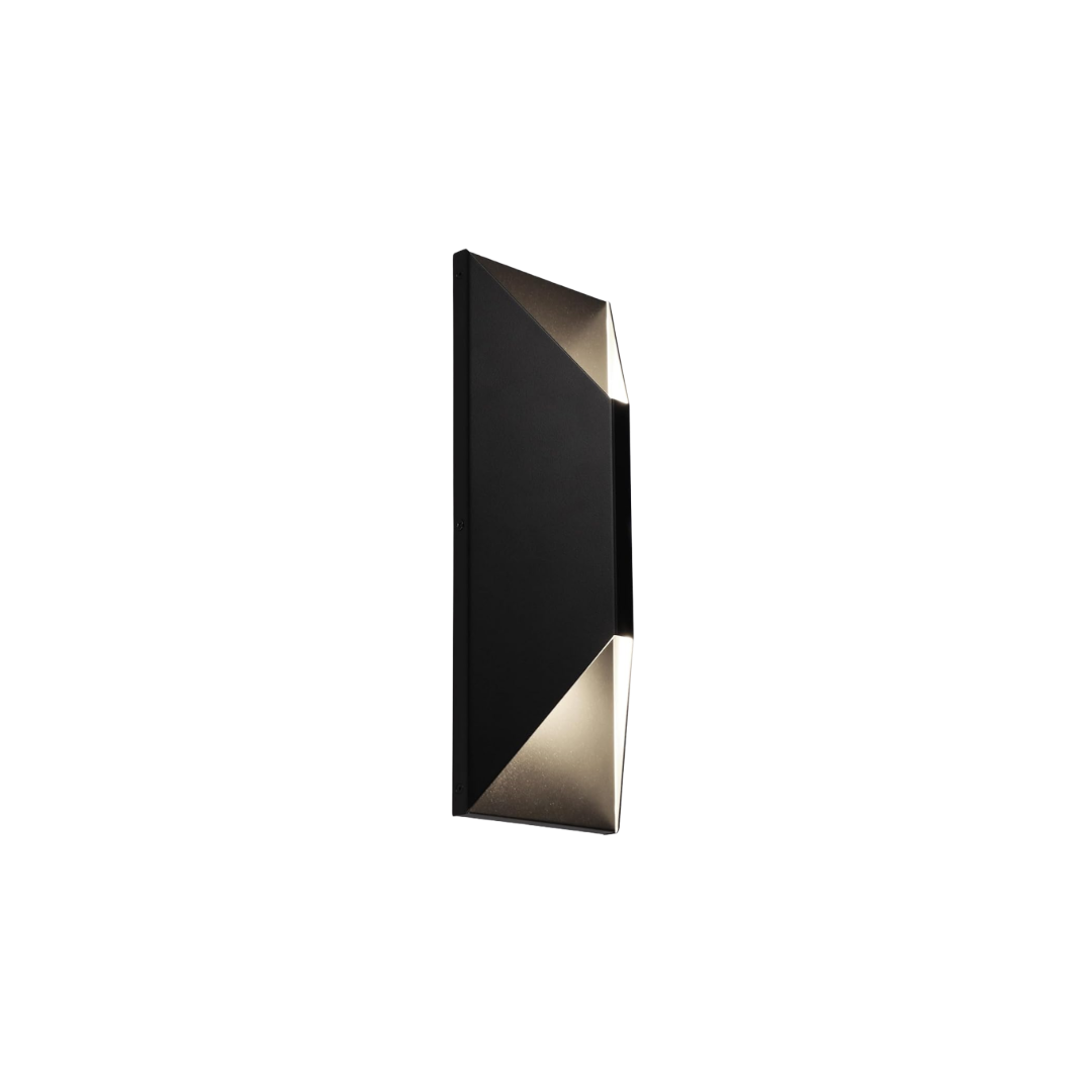 Architectural LED Wall Sconce - 5CCT Selectable - 1600lm IP65 - Black Prism™