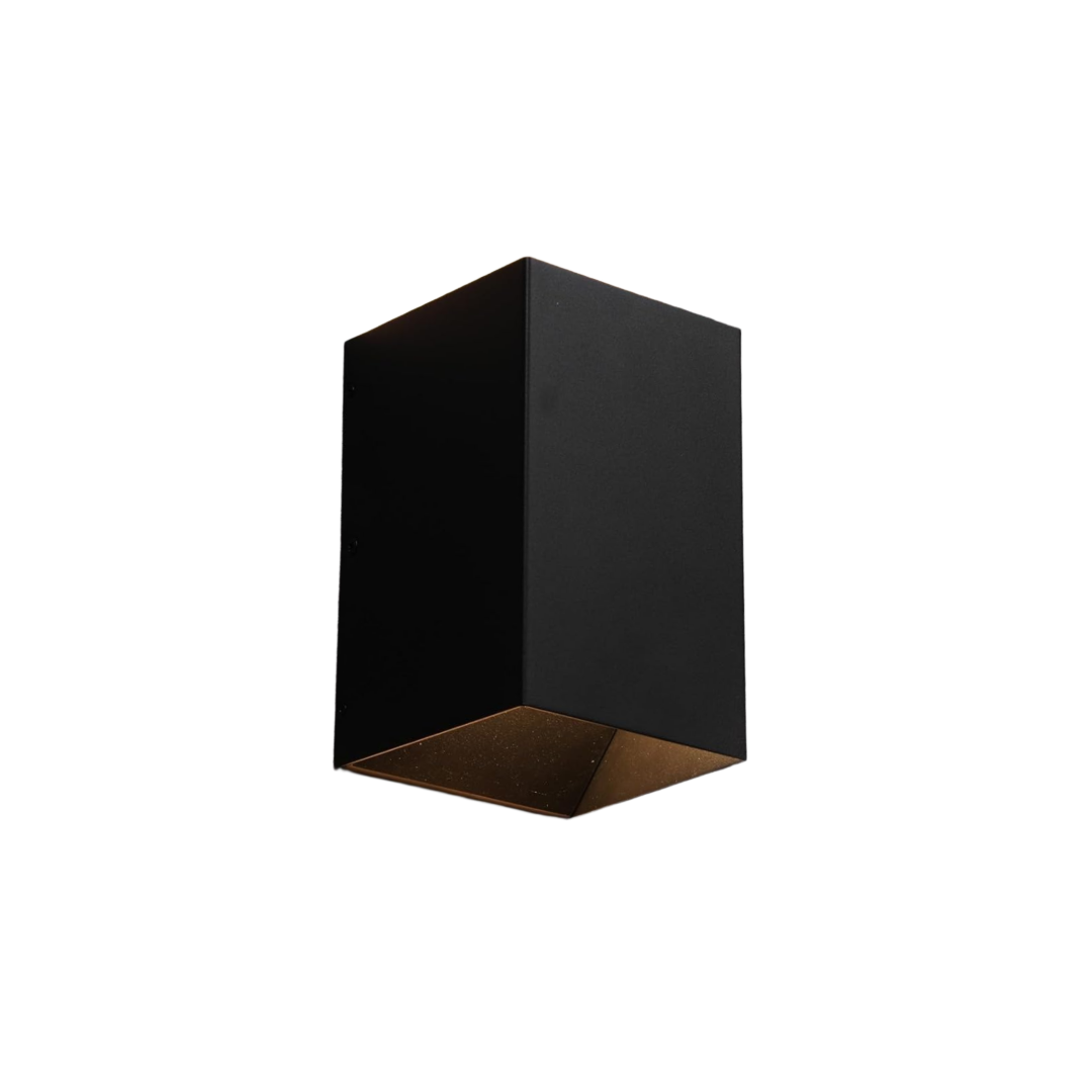Architectural LED Wall Light - Up/Down Wall Wash - 10W 3000K CRI90+ - Black Cube Slate