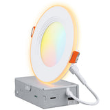 Threaded LED Downlight - 5CCT & Amber Night Light - 12W CRI90 - White