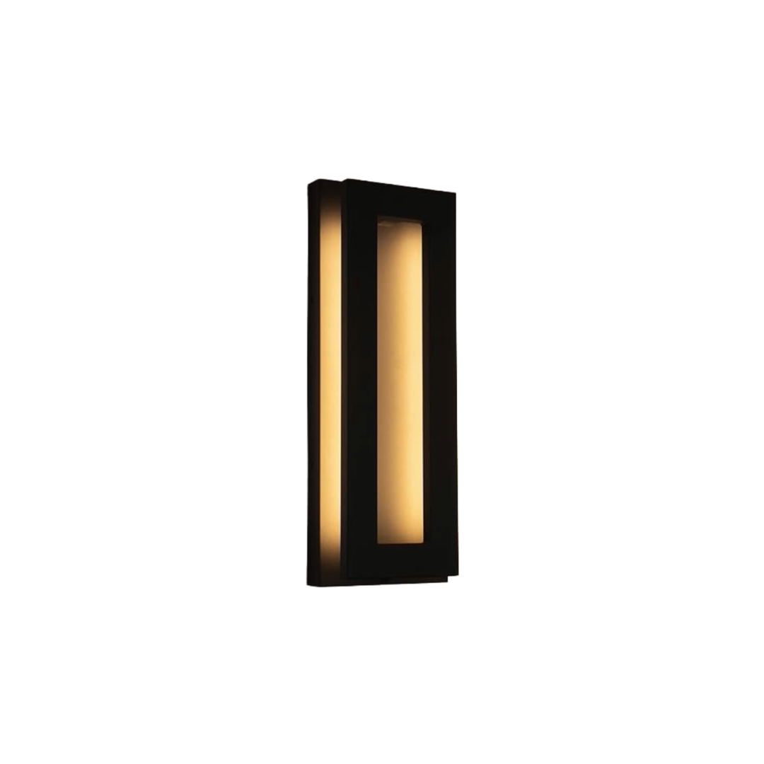 Rectangular LED Outdoor Wall Sconce - 5CCT Selectable - 24W 400lm - Black