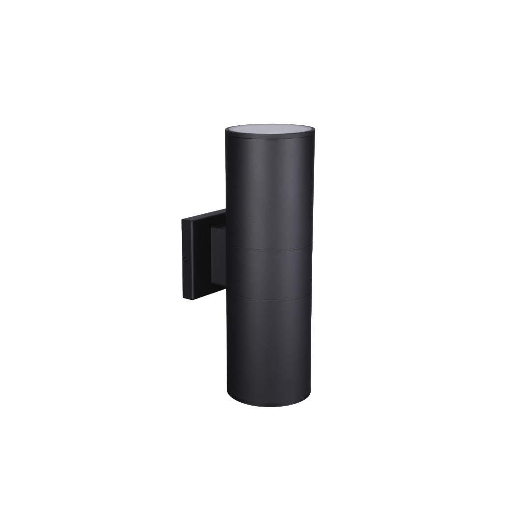 Architectural Cylinder LED Light - Up and Down Lighting - 40-75W Max - Black